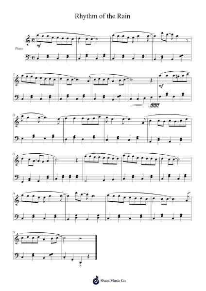 Rhythm of the Rain Sheet Music by John Gummoe-Arr.Babmia