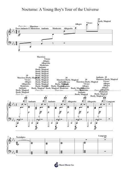 Nocturne: A Young Boy's Tour of the Universe Sheet Music by undefined-Arr.Readerae