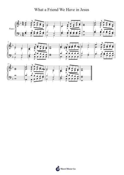 What a Friend We Have in Jesus Sheet Music by Charles Crosat Converse-Arr.Fowdict Deanpaul