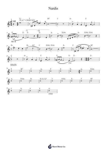 Nardis Sheet Music by Miles Davis-Arr.Fordtrid Lawsweet