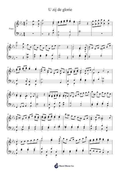 U zij de glorie Sheet Music by Turelroy Toursre-Arr.Egger Daveky