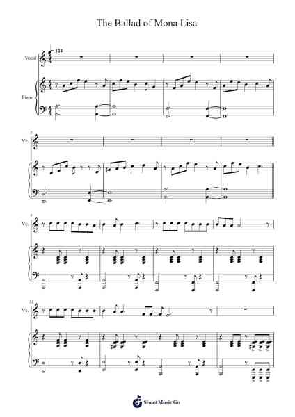 The Ballad of Mona Lisa Sheet Music by -Arr.Kylecroft Galeck