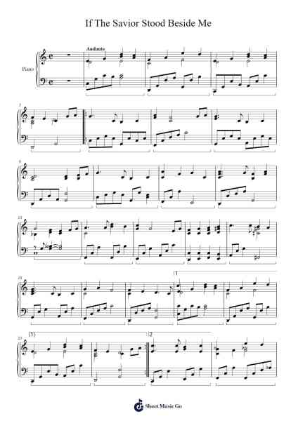 If The Savior Stood Beside Me Sheet Music by Sally DeFord-Arr.Gibger Burnsleif