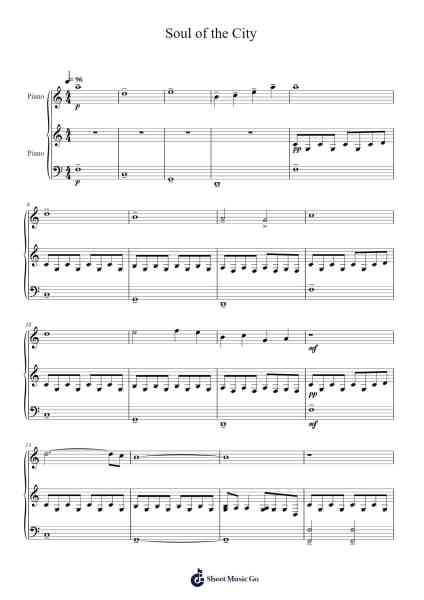 Soul of the City Sheet Music by Trent Reznor-Arr.Gwenter Stedi