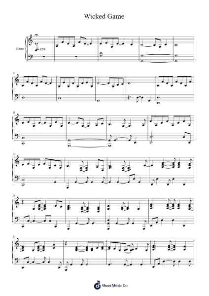 Wicked Game Sheet Music by Chris Isaak-Arr.Jeamesjosh