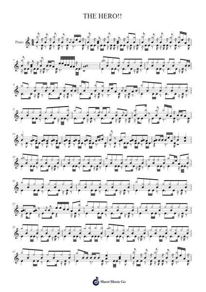 THE HERO!! Sheet Music by undefined-Arr.Hebart Timron