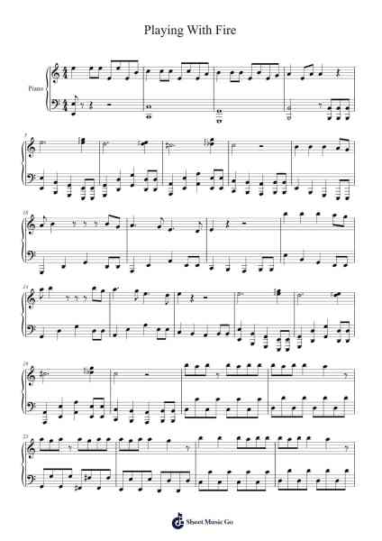 Playing With Fire Sheet Music by Paula Seling/Ovi-Arr.Gorale Wattia