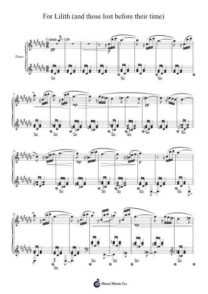 For Lilith (and those lost before their time) 樂譜由 Andrew Bowling - 編曲 Bartrhys Shelcie