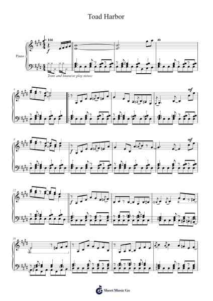 Toad Harbor Sheet Music by Ryo Nagamatsu-Arr.Zoeliot Maugpe
