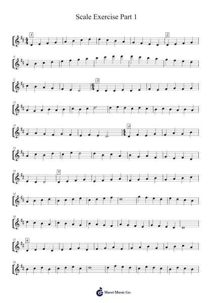 Scale Exercise Part 1 Sheet Music by undefined-Arr.Geornic Hicksjoe