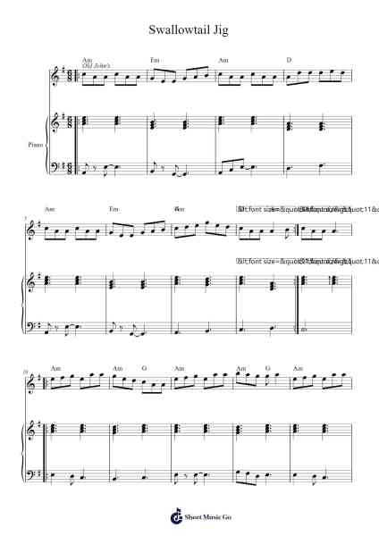 Swallowtail Jig Sheet Music by Misc Traditional-Arr.Lewcar