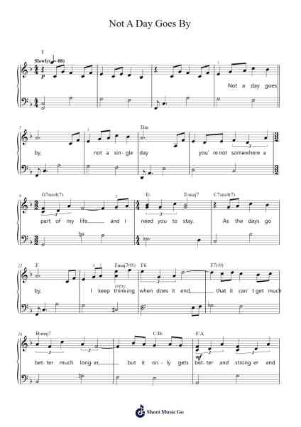 Not A Day Goes By Sheet Music by Stephen Sondheim-Arr.Jerhue