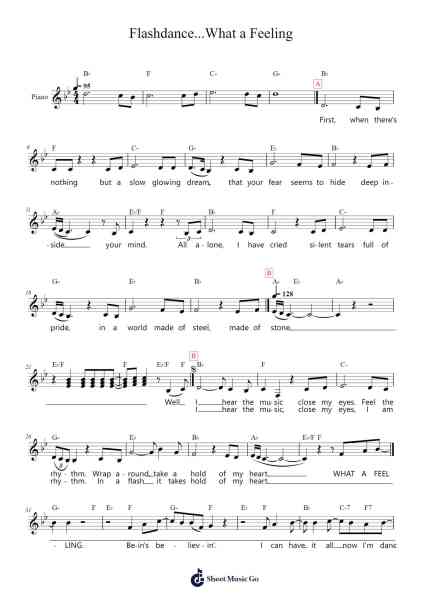 Flashdance...What a Feeling Sheet Music by Giorgio Moroder-Arr.Jeamesgie Abraives