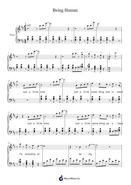 Being Human Sheet Music by Rebecca Sugar-Arr.Gwensen