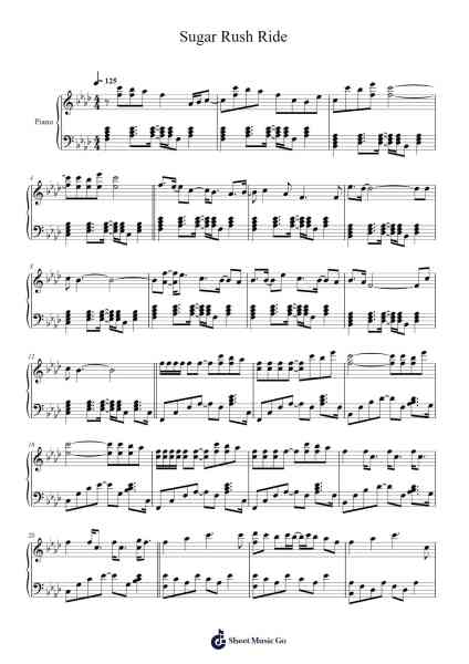Sugar Rush Ride Sheet Music by TXT-Arr.Humlop