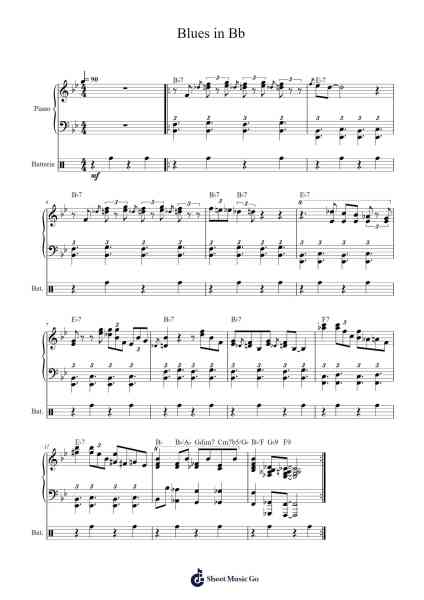 Blues in Bb Sheet Music by Lessons - Blues-Arr.Hearstlynch