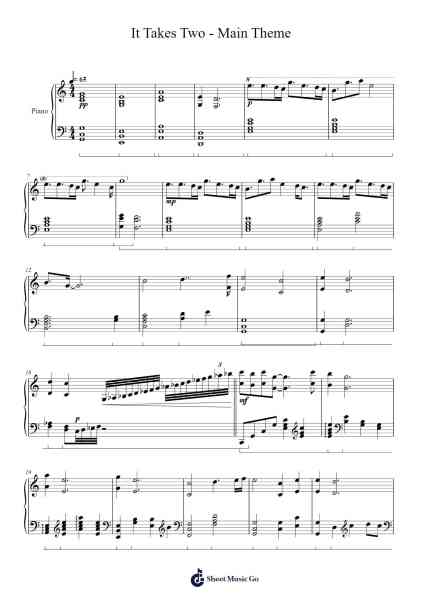 It Takes Two - Main Theme 樂譜由 Gustaf Grefberg - 編曲 Dwightharte Phijoyce