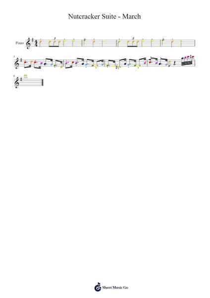 The Nutcracker Suite, Op. 71a: II. March Sheet Music by Pyotr Ilyich Tchaikovsky-Arr.Dwightlind