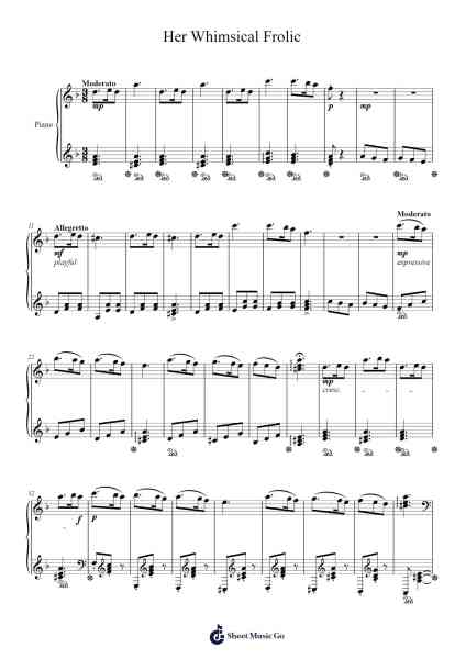 Her Whimsical Frolic, NDW.9 Sheet Music by Scottbroad-Arr.Readerae