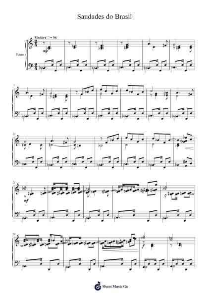 Saudades do Brasil, Op. 67 Sheet Music by Darius Milhaud-Arr.Stanthy