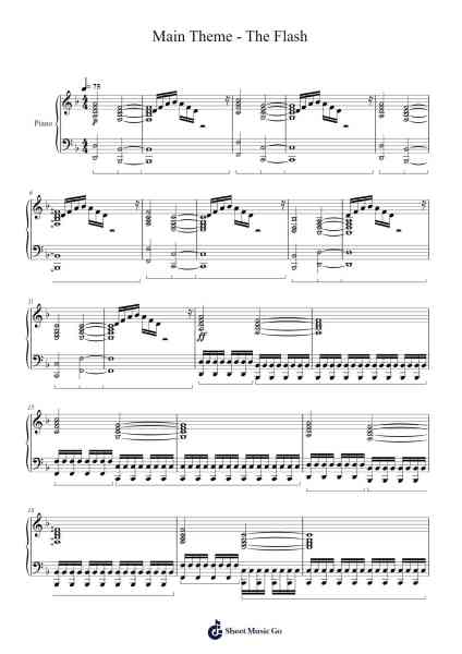 Main Theme - The Flash (CW) - Blake Neely Sheet Music by Blake Neely-Arr.Tifstal Noelvogt