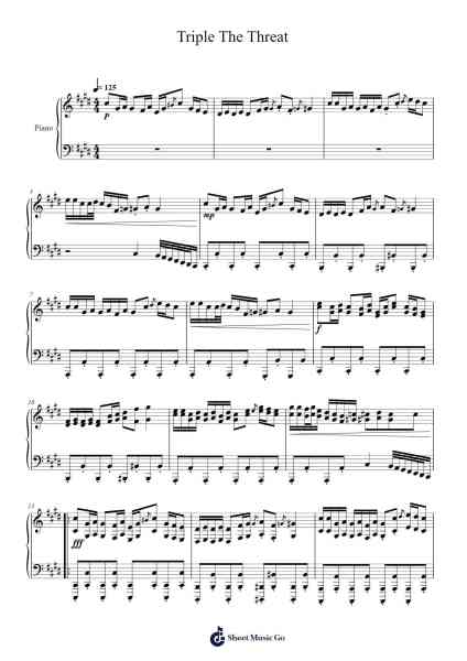 Triple The Threat Sheet Music by Nexconer-Arr.Terlew Trislouis