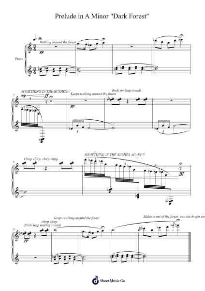 24 Preludes, Prelude in A Minor "Dark Forest" Sheet Music by Sebastian W.-Arr.Blycarr