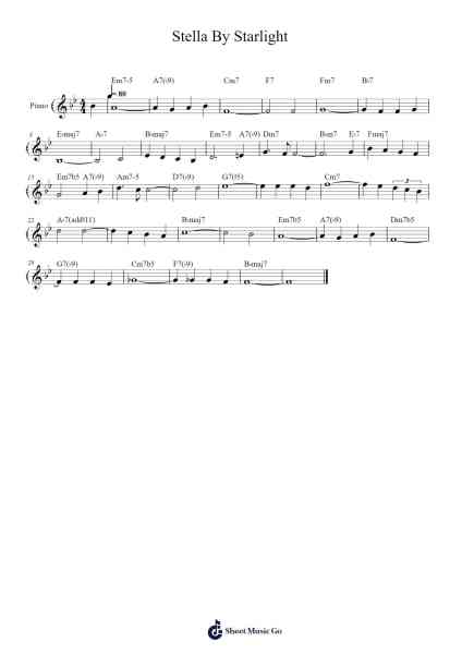 Stella By Starlight Sheet Music by Victor Young-Arr.Reywood