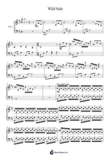 Wild Side Sheet Music by Roberto Cacciapaglia-Arr.Pumens Faulkgrant
