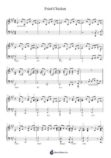 Fried Chicken Sheet Music by Jürgen Moser-Arr.O'Cady Bobde