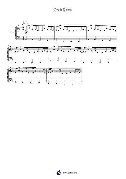 Crab Rave Sheet Music by Noisestorm-Arr.Troyning