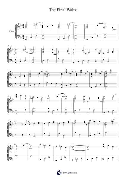The Final Waltz Sheet Music by Alac Floleigh-Arr.Milllas