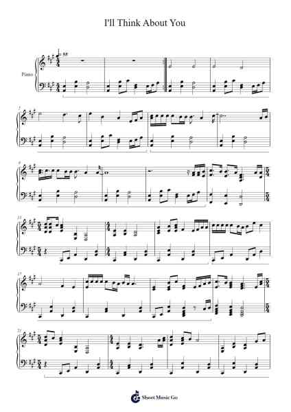 I'll Think About You Sheet Music by We Are Messengers-Arr.Alickthodore