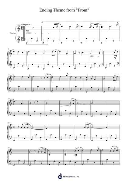 Ending Theme from "From" Sheet Music by Chris Tilton-Arr.Wheatlin Ranpkins