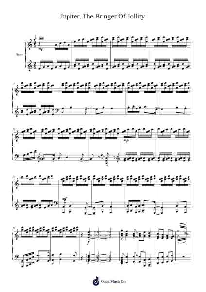 Jupiter, the Bringer of Jollity from The Planets, Op. 32 Sheet Music by Gustav Holst-Arr.Vefrank Graseph