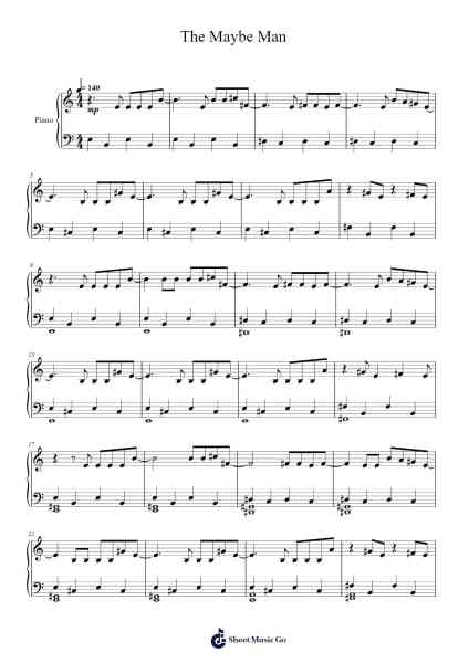 The Maybe Man Sheet Music by AJR-Arr.Phiphrey Bowthey