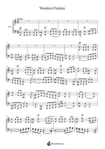 Wanderer Fantasy in C Major, D. 760: IV. Allegro Sheet Music by Franz Schubert-Arr.Stilhan Dalter