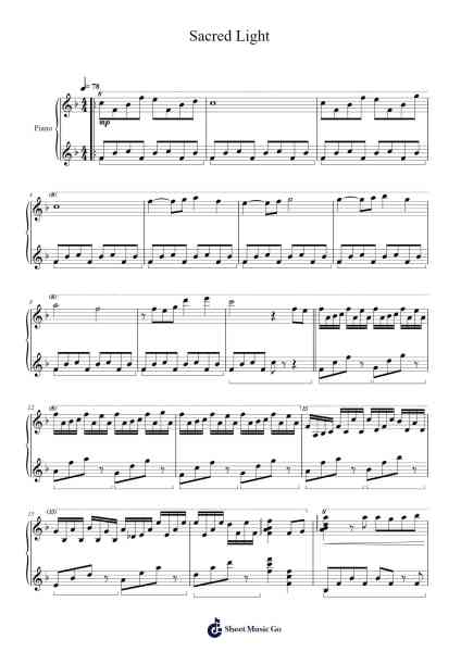 Flamechurch, Sacred Light -Night- Sheet Music by Yasunori Nishiki-Arr.Trund Milsoll