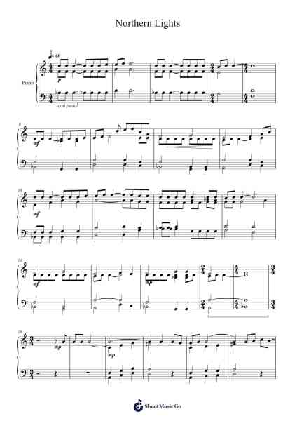 Northern Lights Sheet Music by Ola Gjeilo-Arr.Brongus Chadkiel