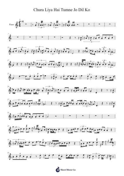 Chura Liya Hai Tumne Jo Dil Ko Sheet Music by RD Burman-Arr.Thodoreien