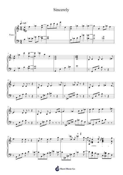 Sincerely Musica per pianoforte di Tony Kolarek - Arr.Terwyatt Hangan