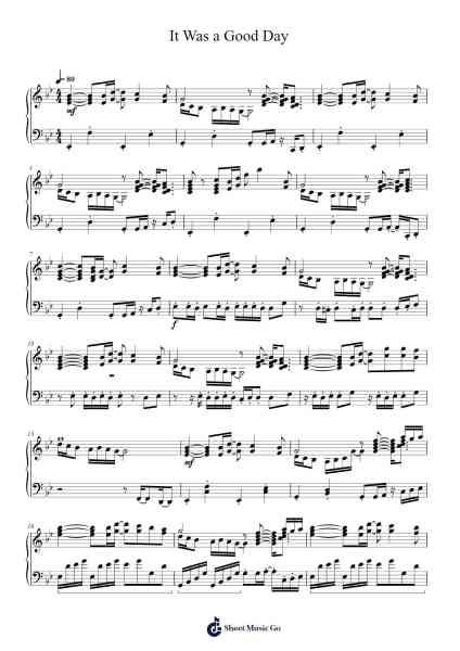 It Was a Good Day Sheet Music by Ice Cube-Arr.Flowerthan