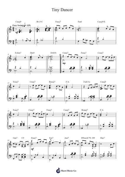 Tiny Dancer Sheet Music by Elton John-Arr.Sanmott Leomick