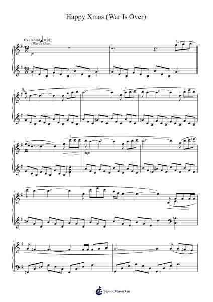 Happy Xmas (War Is Over) Notenblatt von John Lennon/Yoko Ono-Arr.Chrisriah Sheicia