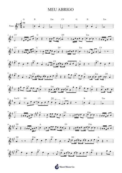 MEU ABRIGO Sheet Music by Melim-Arr.Nanholt Walkchi