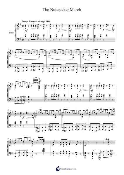 The Nutcracker, Op. 71: March Sheet Music by Pyotr Ilyich Tchaikovsky-Arr.Warmew