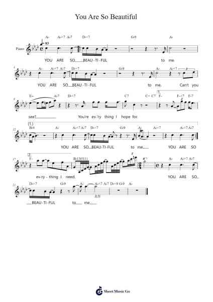 You Are So Beautiful Sheet Music by Joe Cocker-Arr.Hawat