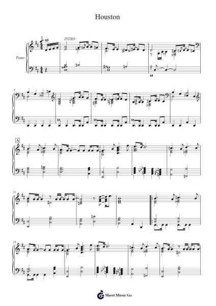Houston (Re-arranged by KIRINJI) 乐谱由 Hideki Tobeta/Kirinji - 编曲 Cherlius Bunearl