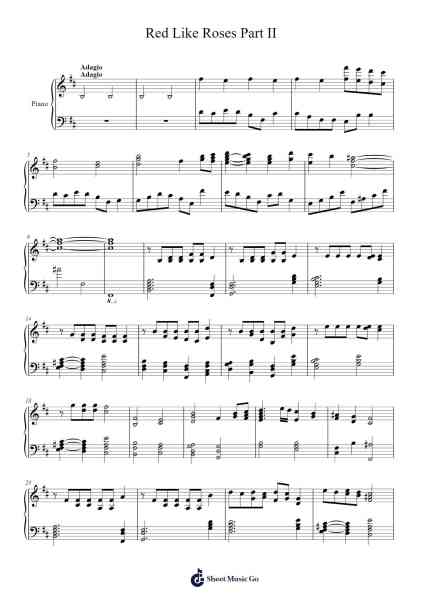Red Like Roses Part II Sheet Music by Jeff Williams-Arr.Vabuck Clevevien
