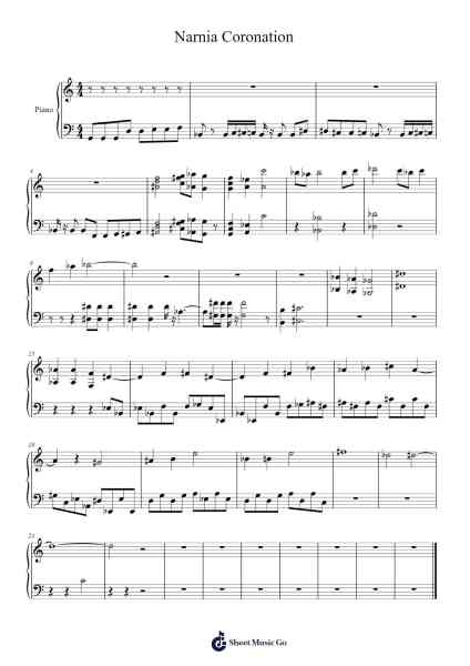 Narnia Coronation Sheet Music by undefined-Arr.Betle